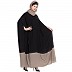 Irani Kaftan with front zipper-Black and Khaki